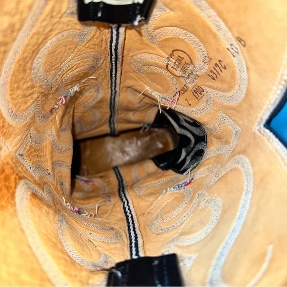 Nocona Black Python Cowboy Boots | Men's Size 8 | Exotic Leather Western Boots - Picture 6 of 17